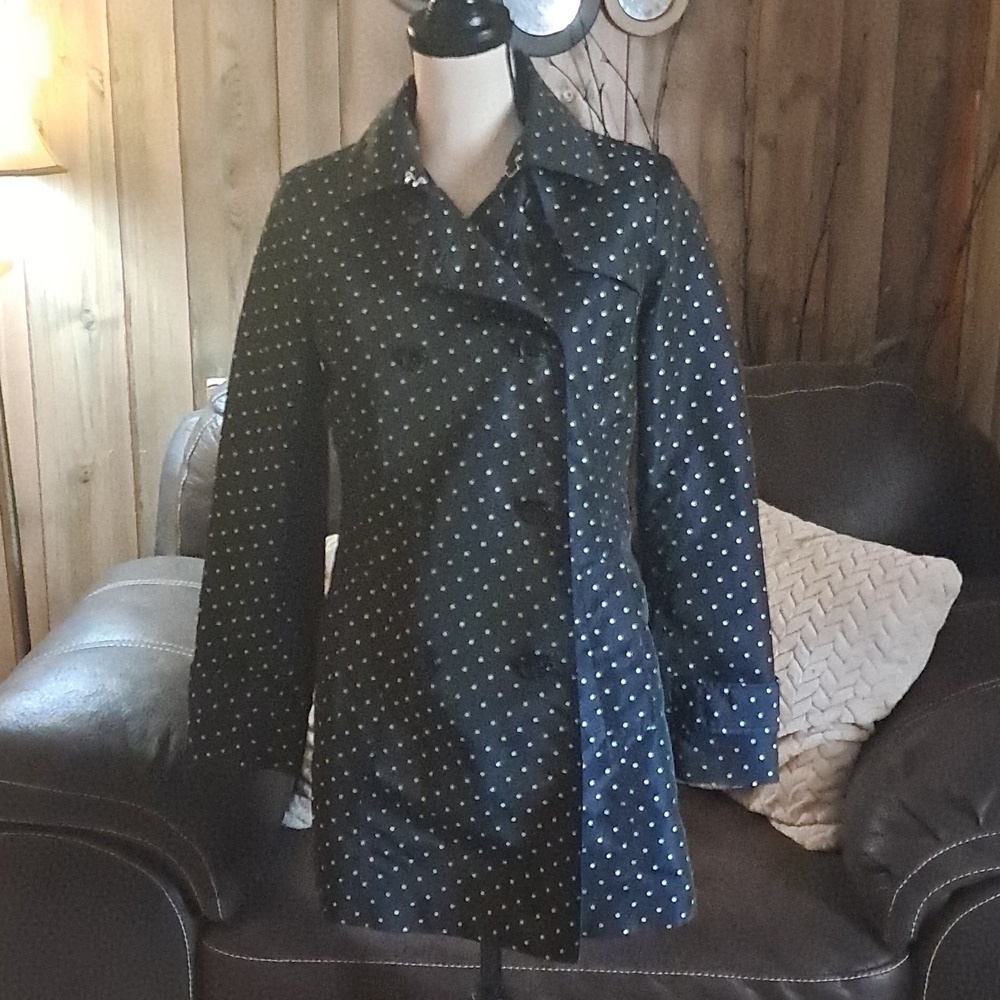 Banana Republic Women's Polka Dot Raincoat Size S Outdoor Outerwear Classic